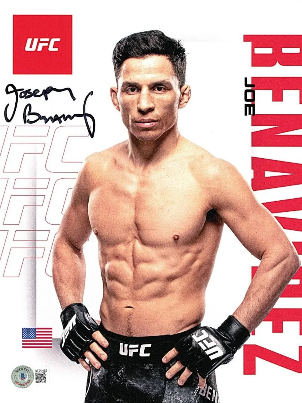 Joe Benavidez Signed UFC 8.5x11 Photo Beckett BAS COA Autograph